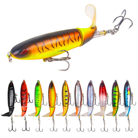 Topwater Minnow Soft Wobbler Crankbait Fishing Lure