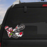 2 ruedas de movimiento Motocross Air Rally Dirt Bike Sticker Decal 11.3 * 17cm