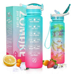 Botella de agua de hidratación para deportes al aire libre de 32 oz con marcador de tiempo