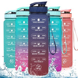 Botella de agua de hidratación para deportes al aire libre de 32 oz con marcador de tiempo