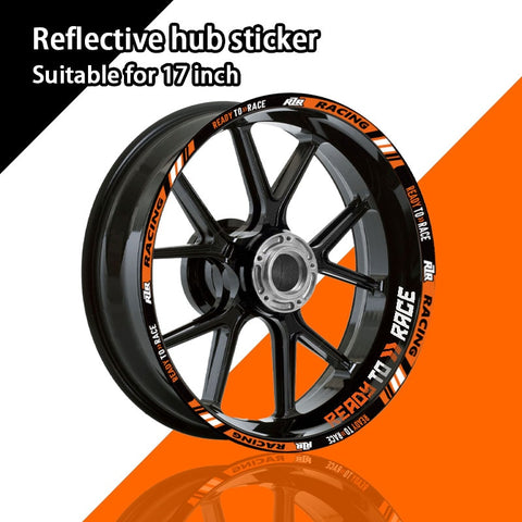 KTM R2R Reflective Motorcycle Rim Decals