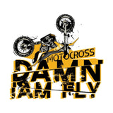 Fly I Am  Motocross Waterproof Decal 14x15.4cm