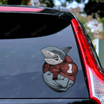 Tough Get Going Team Football Shark Decal