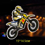 Biker On Board Motocross Rally Rider Dirt Bike Sticker Decal 15*14.5cm